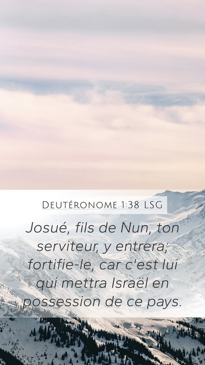 Deutéronome 1:38 LSG Bible Verse Image