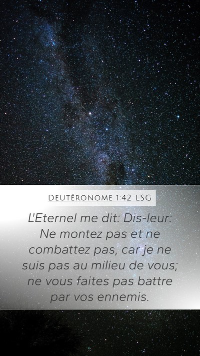 Deutéronome 1:42 LSG Bible Verse Image