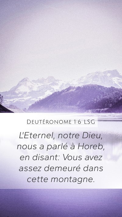 Deutéronome 1:6 LSG Bible Verse Image