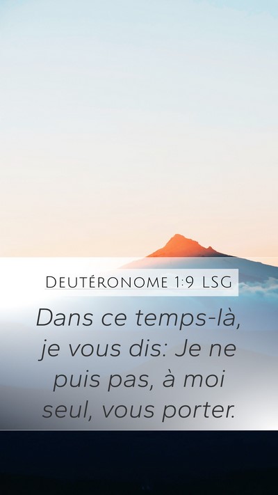 Deutéronome 1:9 LSG Bible Verse Image
