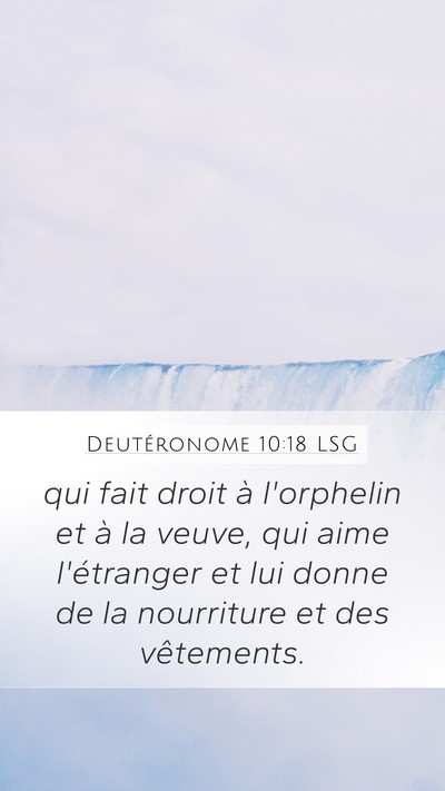Deutéronome 10:18 LSG Bible Verse Image