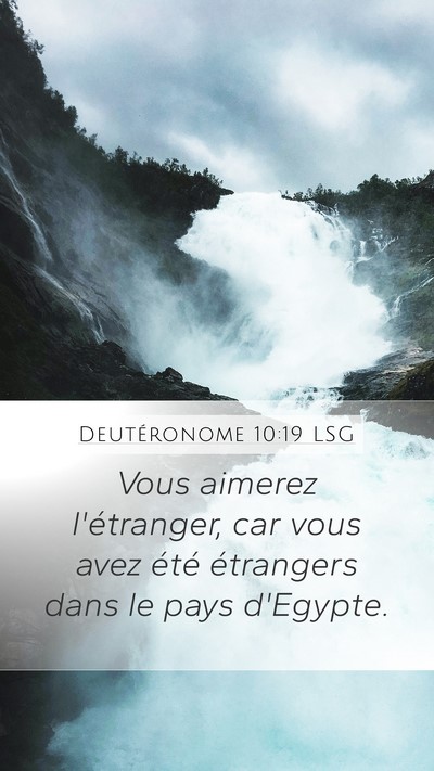 Deutéronome 10:19 LSG Bible Verse Image
