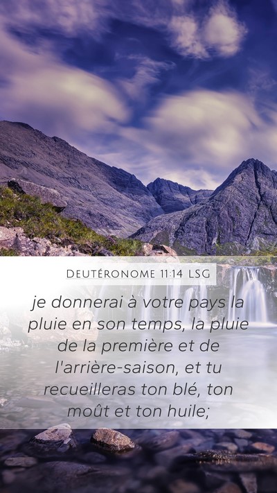 Deutéronome 11:14 LSG Bible Verse Image