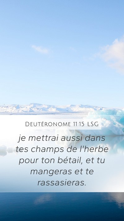 Deutéronome 11:15 LSG Bible Verse Image