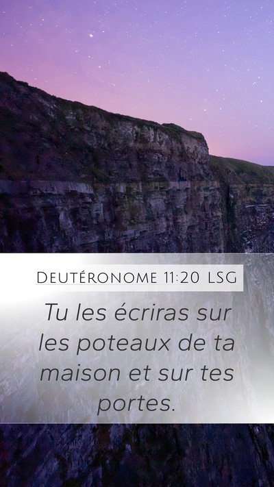 Deutéronome 11:20 LSG Bible Verse Image