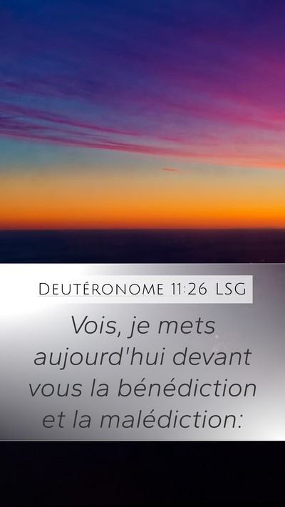 Deutéronome 11:26 LSG Bible Verse Image