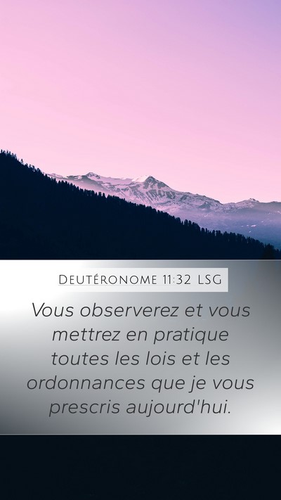 Deutéronome 11:32 LSG Bible Verse Image
