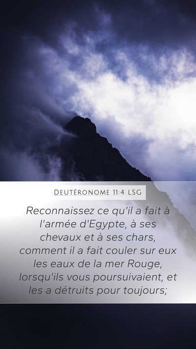 Deutéronome 11:4 LSG Bible Verse Image