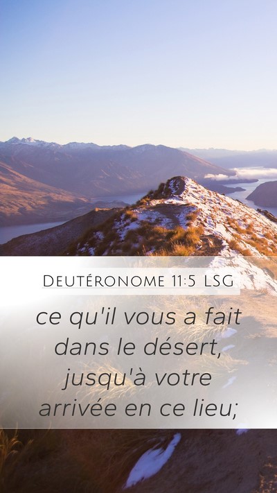 Deutéronome 11:5 LSG Mobile Phone Wallpaper - ce qu'il vous a fait dans le désert, jusqu'à - Mobile Bible Verse Wallpaper