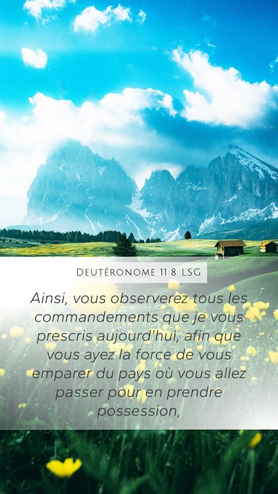 Deutéronome 11:8 LSG Bible Verse Image