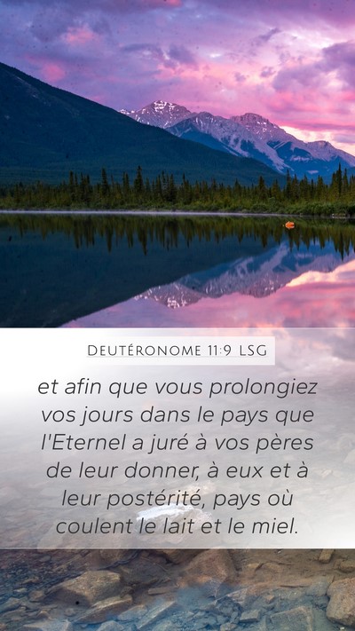 Deutéronome 11:9 LSG Bible Verse Image