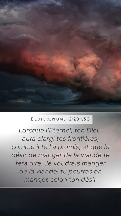 Deutéronome 12:20 LSG Bible Verse Image