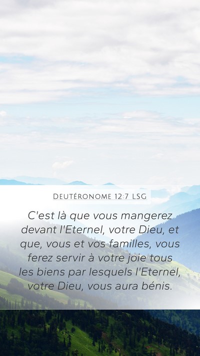 Deutéronome 12:7 LSG Bible Verse Image