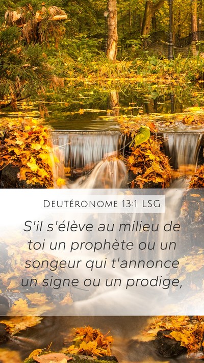 Deutéronome 13:1 LSG Bible Verse Image