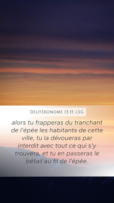 Deutéronome 13:15 LSG Bible Verse Image