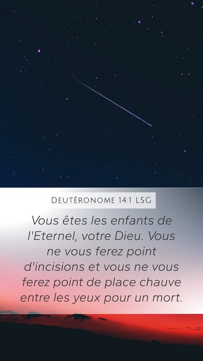 Deutéronome 14:1 LSG Bible Verse Image