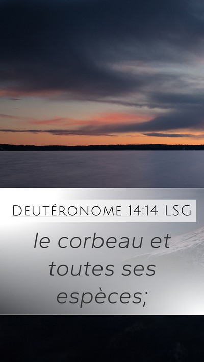 Deutéronome 14:14 LSG Mobile Phone Wallpaper - le corbeau et toutes ses - Mobile Bible Verse Wallpaper