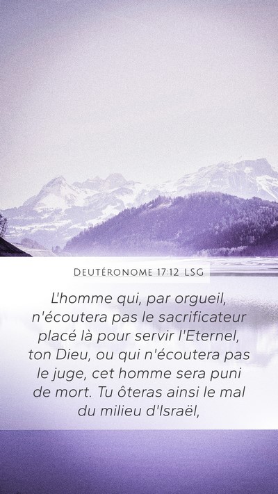 Deutéronome 17:12 LSG Bible Verse Image