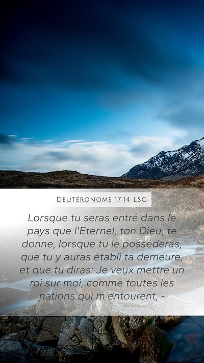 Deutéronome 17:14 LSG Bible Verse Image