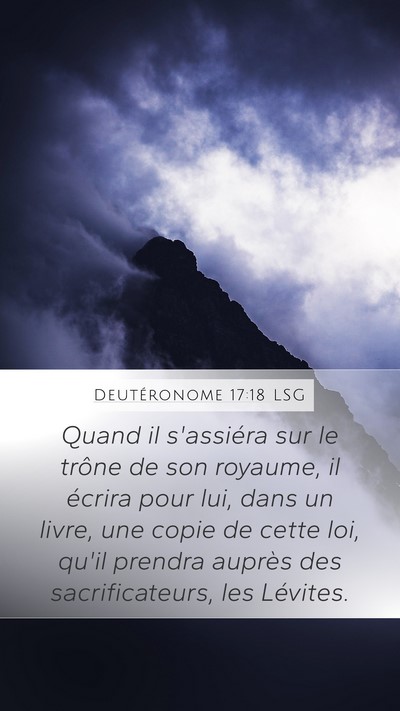 Deutéronome 17:18 LSG Bible Verse Image