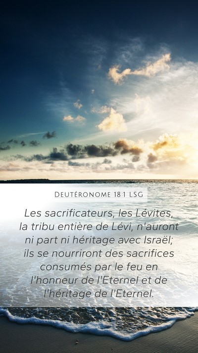 Deutéronome 18:1 LSG Mobile Phone Wallpaper - Les sacrificateurs, les Lévites, la tribu - Mobile Bible Verse Wallpaper