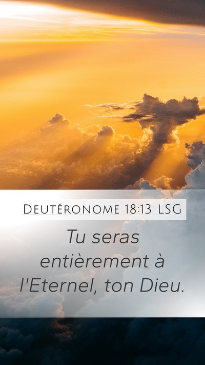 Deutéronome 18:13 LSG Bible Verse Image