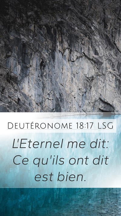 Deutéronome 18:17 LSG Bible Verse Image