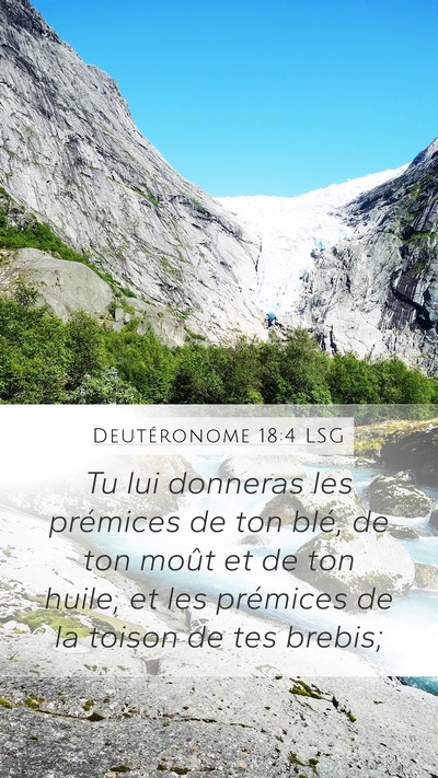 Deutéronome 18:4 LSG Bible Verse Image