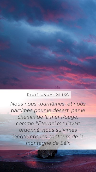 Deutéronome 2:1 LSG Bible Verse Image
