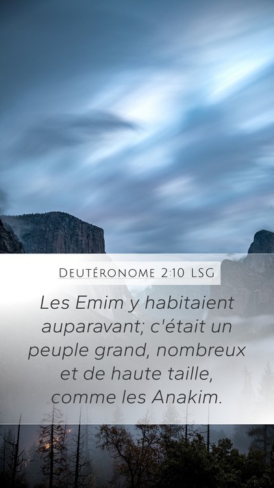 Deutéronome 2:10 LSG Bible Verse Image
