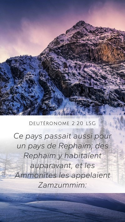 Deutéronome 2:20 LSG Bible Verse Image