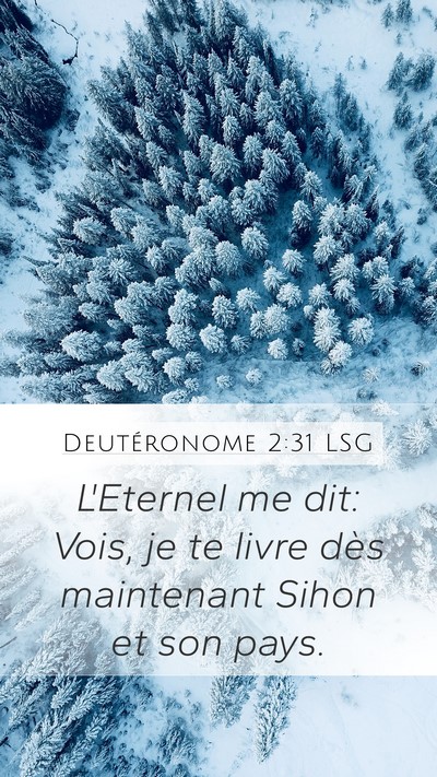 Deutéronome 2:31 LSG Bible Verse Image