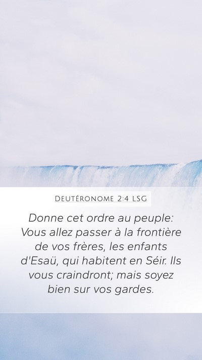 Deutéronome 2:4 LSG Bible Verse Image