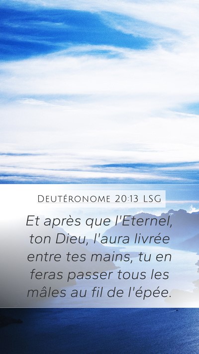 Deutéronome 20:13 LSG Bible Verse Image