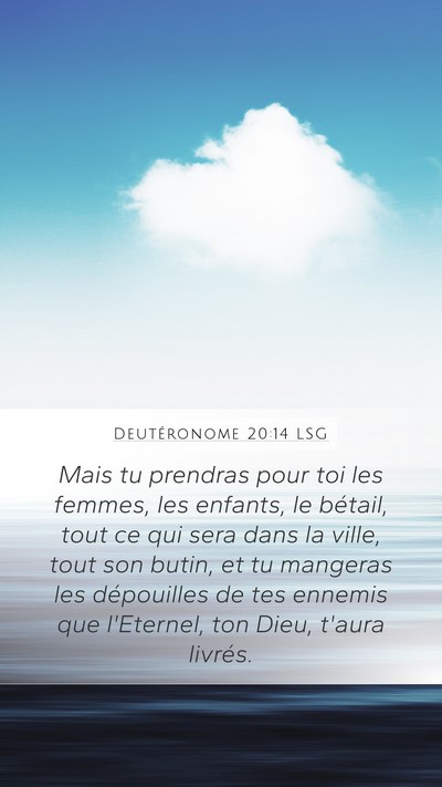 Deutéronome 20:14 LSG Bible Verse Image