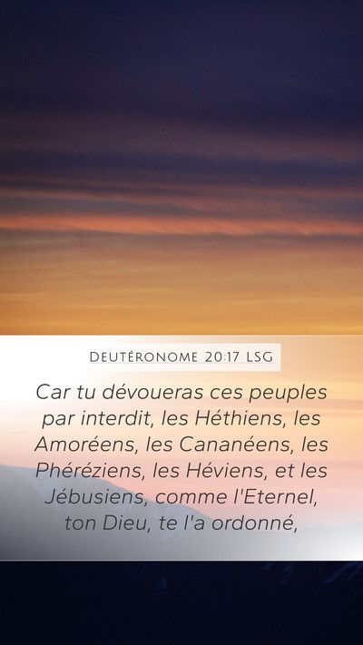 Deutéronome 20:17 LSG Bible Verse Image
