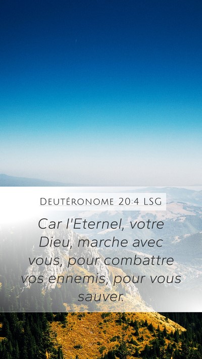Deutéronome 20:4 LSG Bible Verse Image