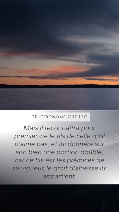 Deutéronome 21:17 LSG Bible Verse Image