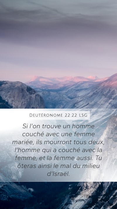 Deutéronome 22:22 LSG Bible Verse Image