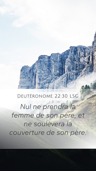 Deutéronome 22:30 LSG Bible Verse Image