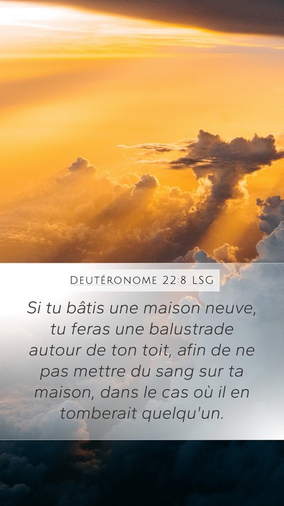 Deutéronome 22:8 LSG Bible Verse Image