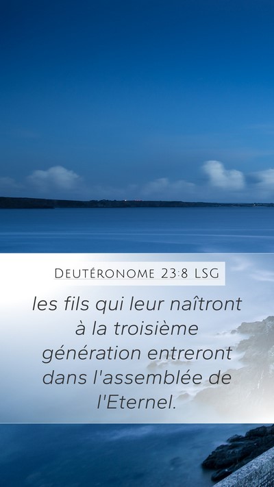 Deutéronome 23:8 LSG Bible Verse Image