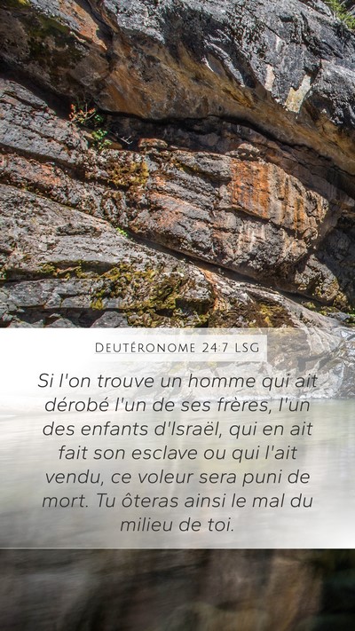 Deutéronome 24:7 LSG Bible Verse Image
