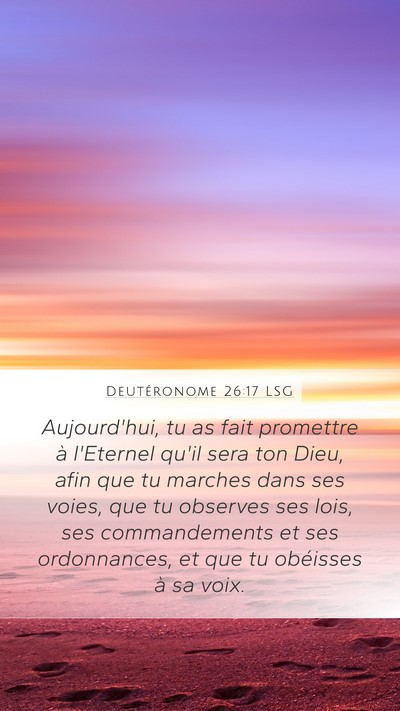 Deutéronome 26:17 LSG Bible Verse Image