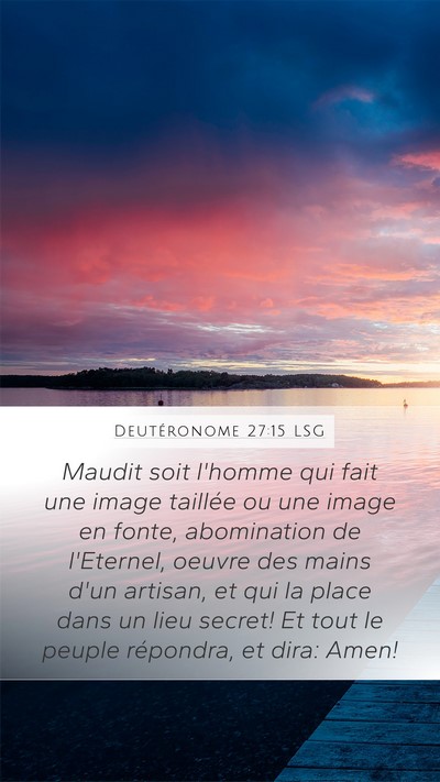 Deutéronome 27:15 LSG Bible Verse Image