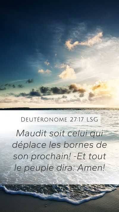 Deutéronome 27:17 LSG Bible Verse Image