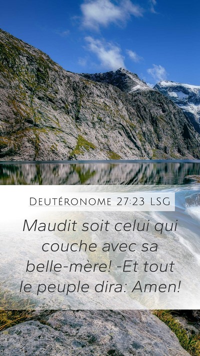 Deutéronome 27:23 LSG Bible Verse Image