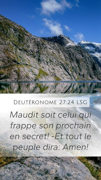 Deutéronome 27:24 LSG Bible Verse Image