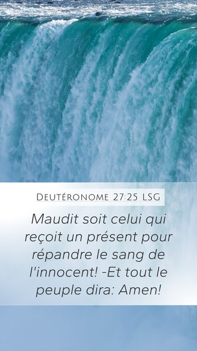 Deutéronome 27:25 LSG Bible Verse Image