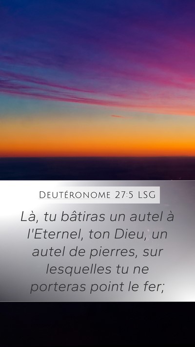 Deutéronome 27:5 LSG Bible Verse Image